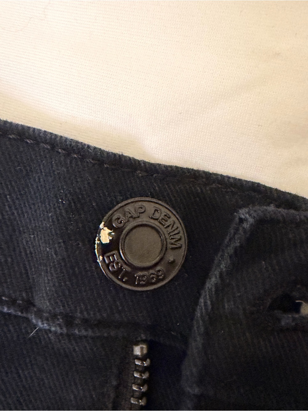 Gap True Skinny Black Flocked Polka Dot Jeans Size 27R - Picture 8 of 9